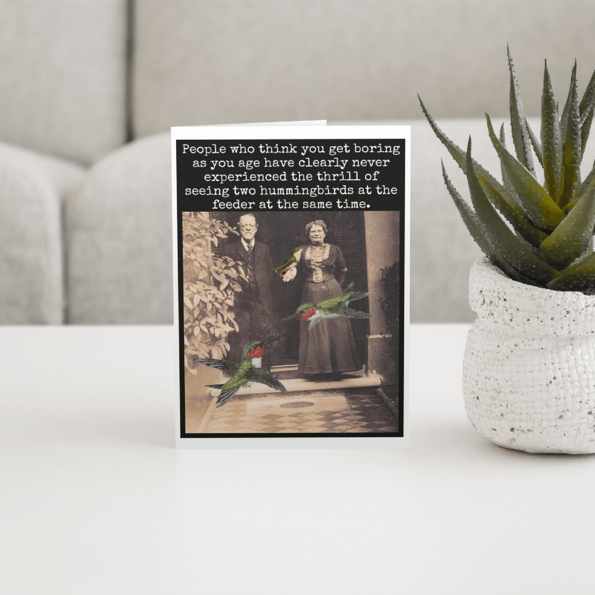 Birthday Card. People Who Think You Get Boring As You Age... - The Regal Find