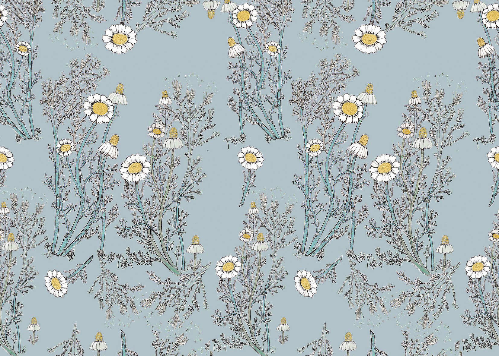 Blue Chamomile Gift Wrap - The Regal Find