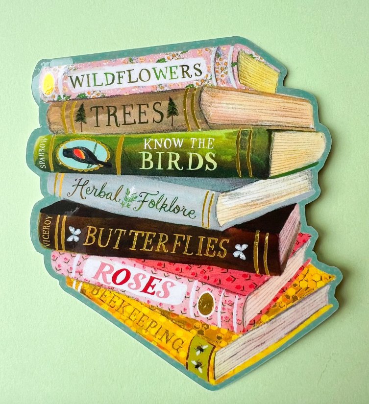 Books die - cut sticker - The Regal Find