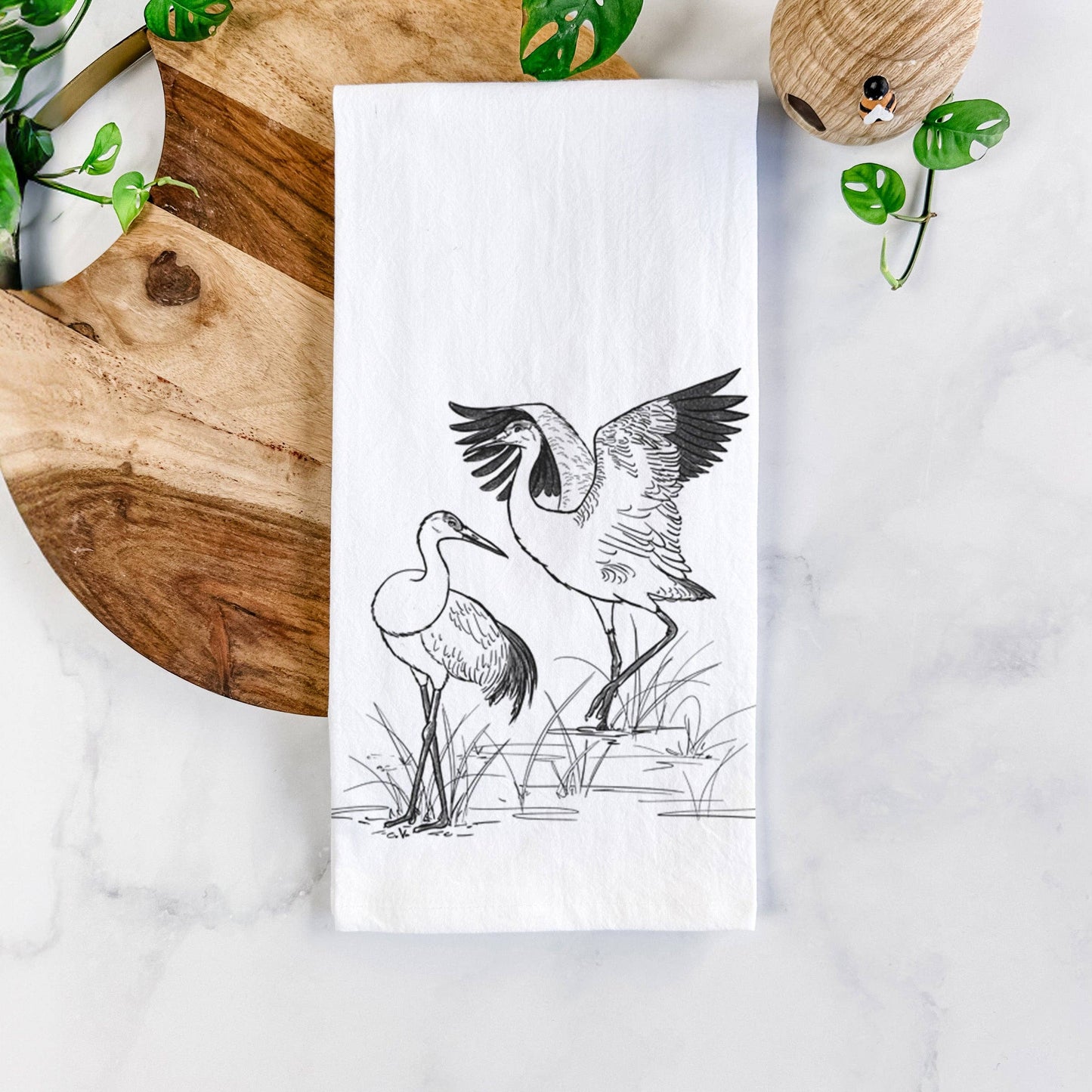 Sandhills Cranes Tea Towel