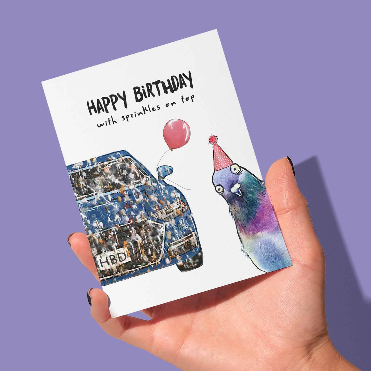 Pigeon Birthday Sprinkle - Funny Birthday Card