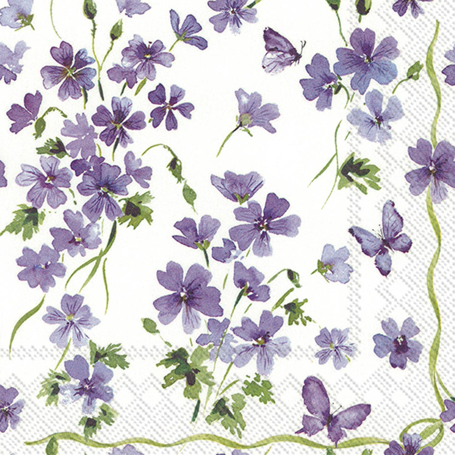 Paper Cocktail Napkins Pack of 20 Purple Spring