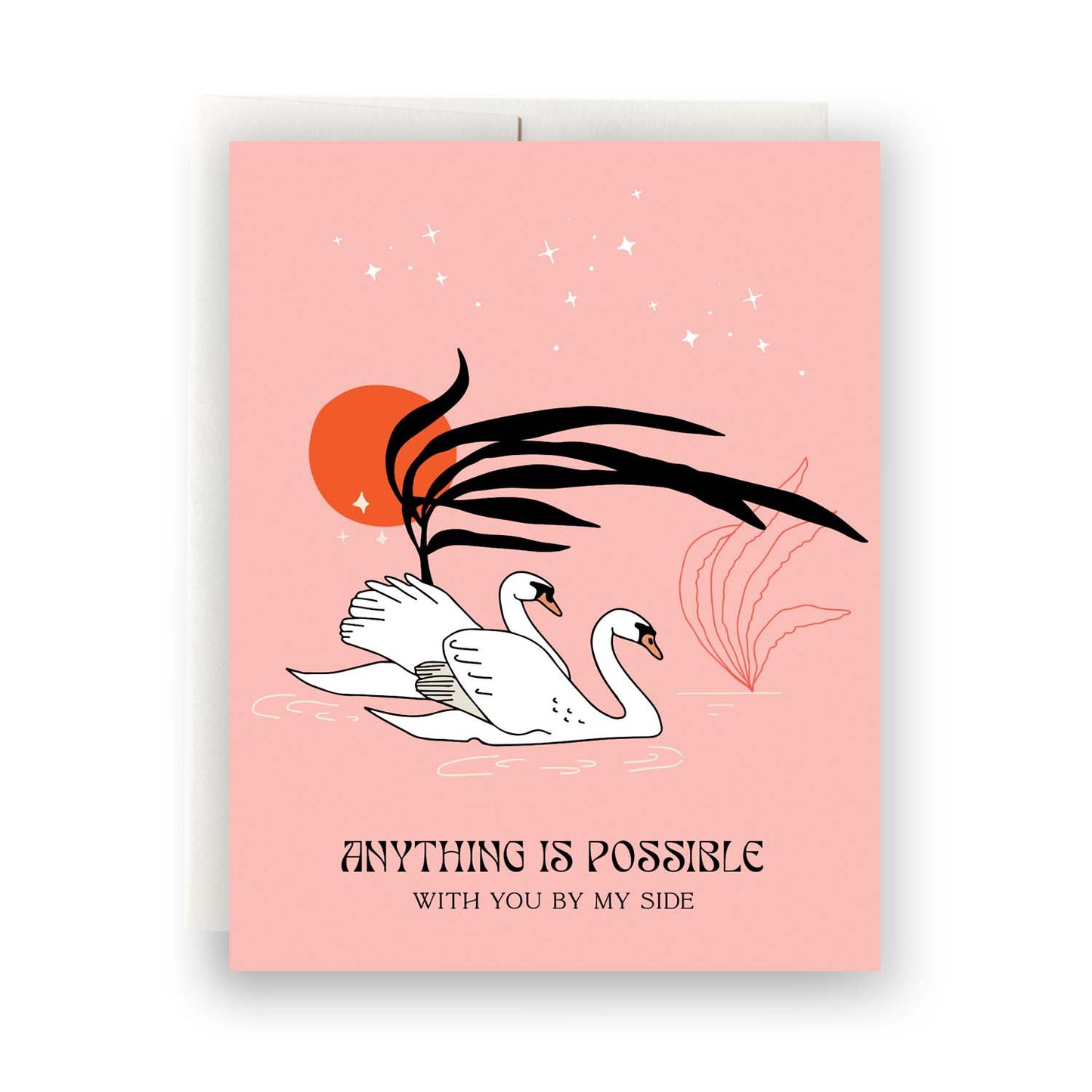 Swans Love Greeting Card