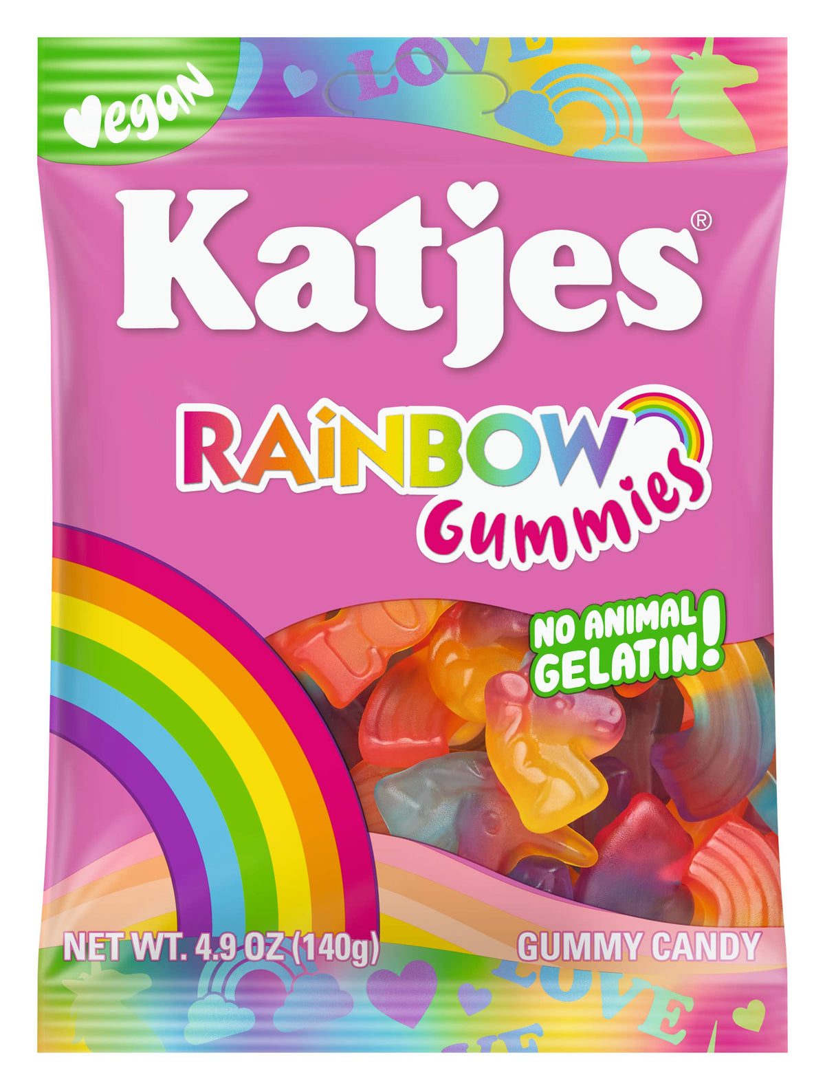 Katjes Rainbow Gummies, 4.9oz, 15ct