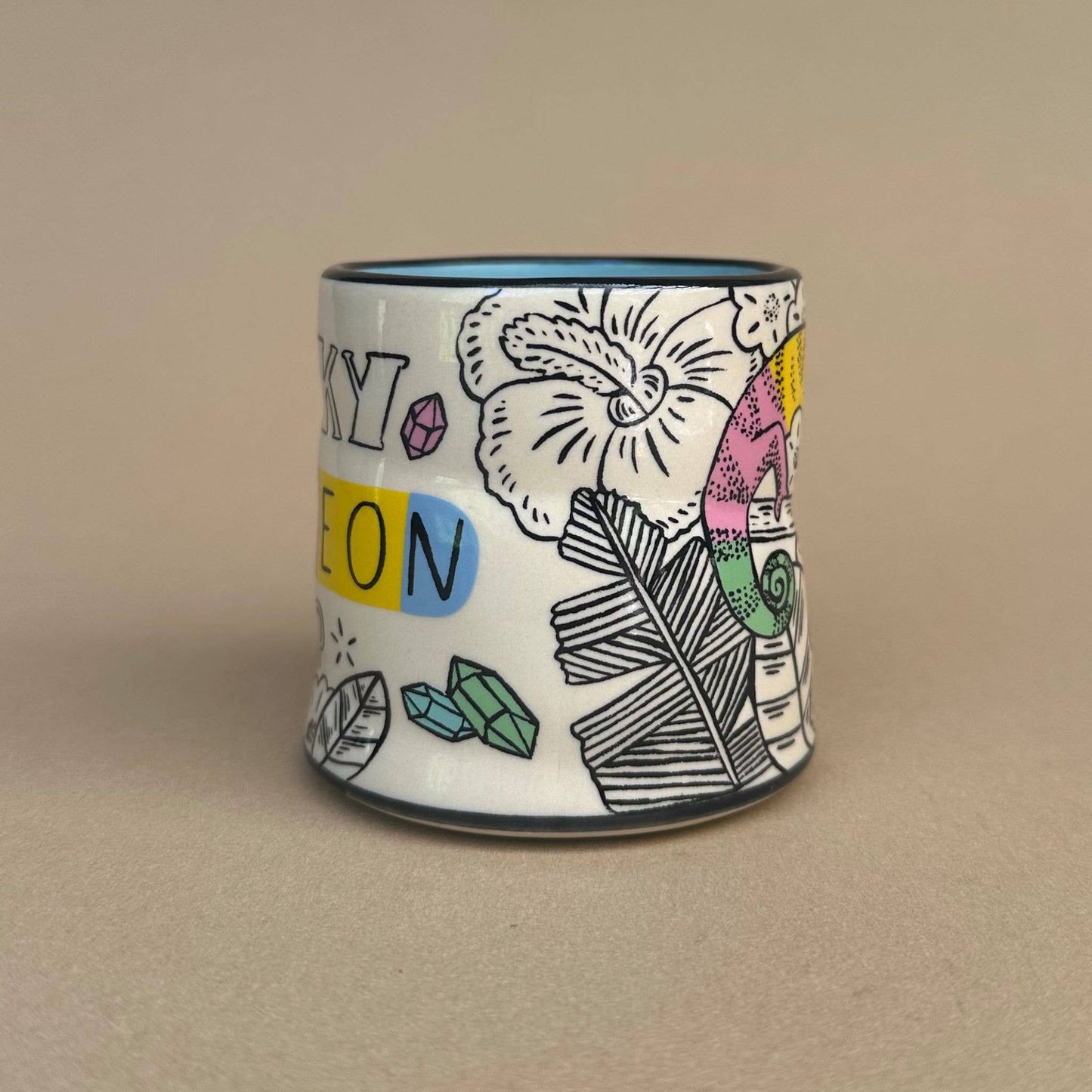 Lucky Chameleon Cup - Medium Ceramic Mug