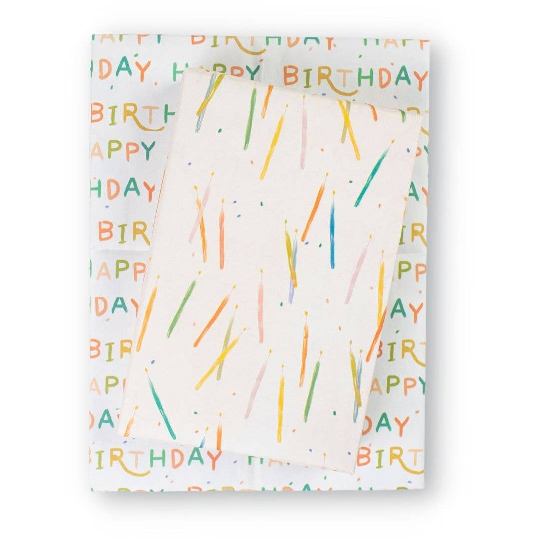 Candles/ Happy Birthday  • Double - Sided Eco Wrapping Paper - The Regal Find
