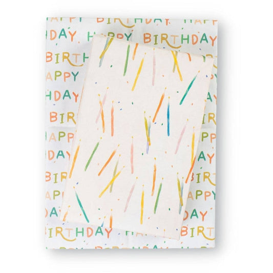 Candles/ Happy Birthday  • Double - Sided Eco Wrapping Paper - The Regal Find