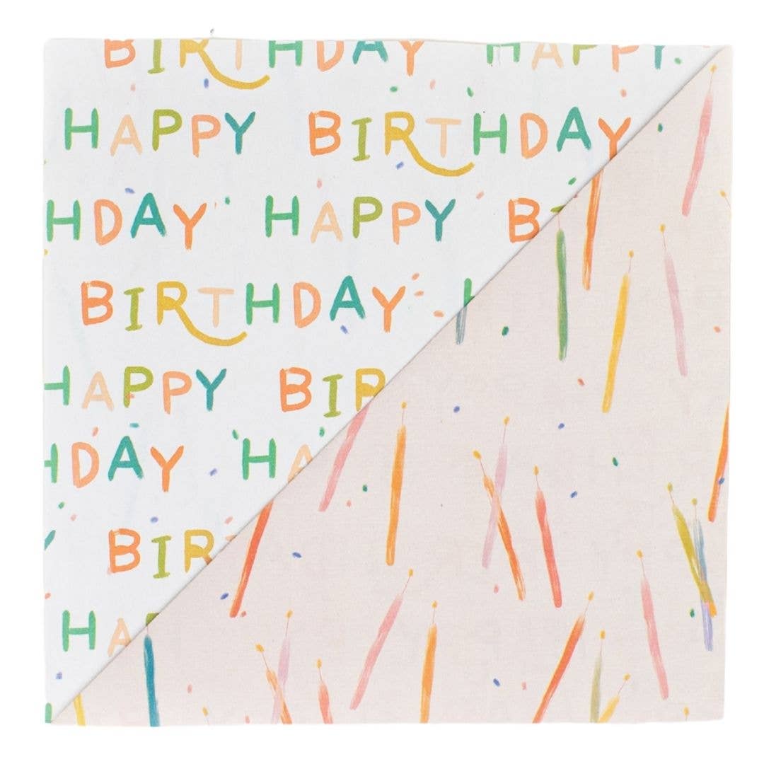 Candles/ Happy Birthday  • Double - Sided Eco Wrapping Paper - The Regal Find