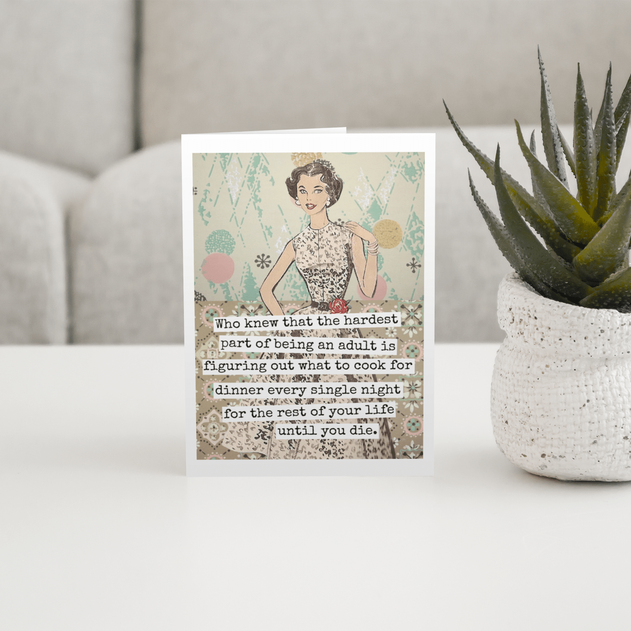 Card. Who Knew That The Hardest... Mom. Mum. Mother. Funny. - The Regal Find