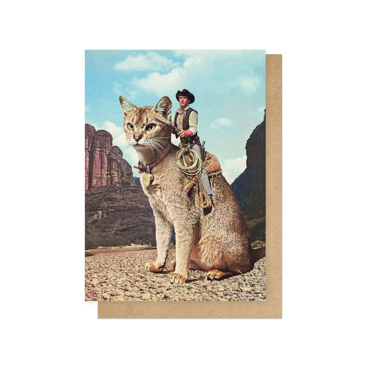 Cat Lone Ranger Greetings Card - The Regal Find