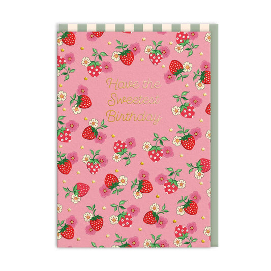 Cath Kidston Sweetest Strawberry Birthday Card (11499) - The Regal Find