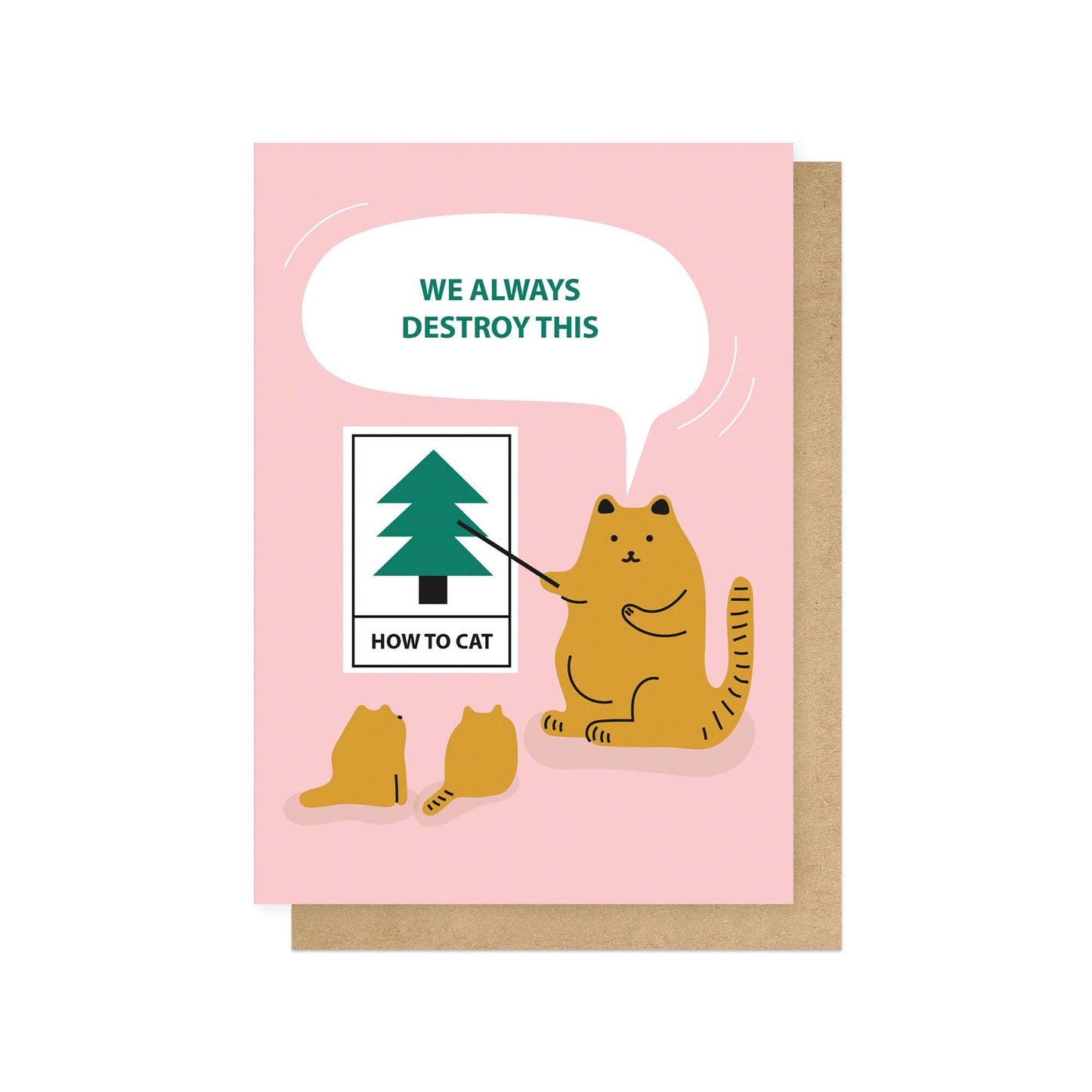 Cats Planning Christmas Greetings Card - The Regal Find