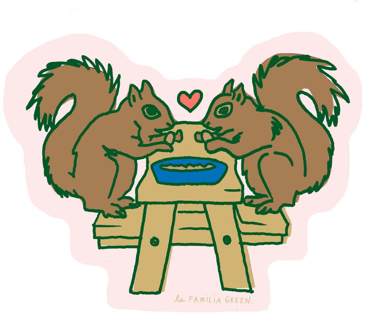 Squirrel Picnic Sticker