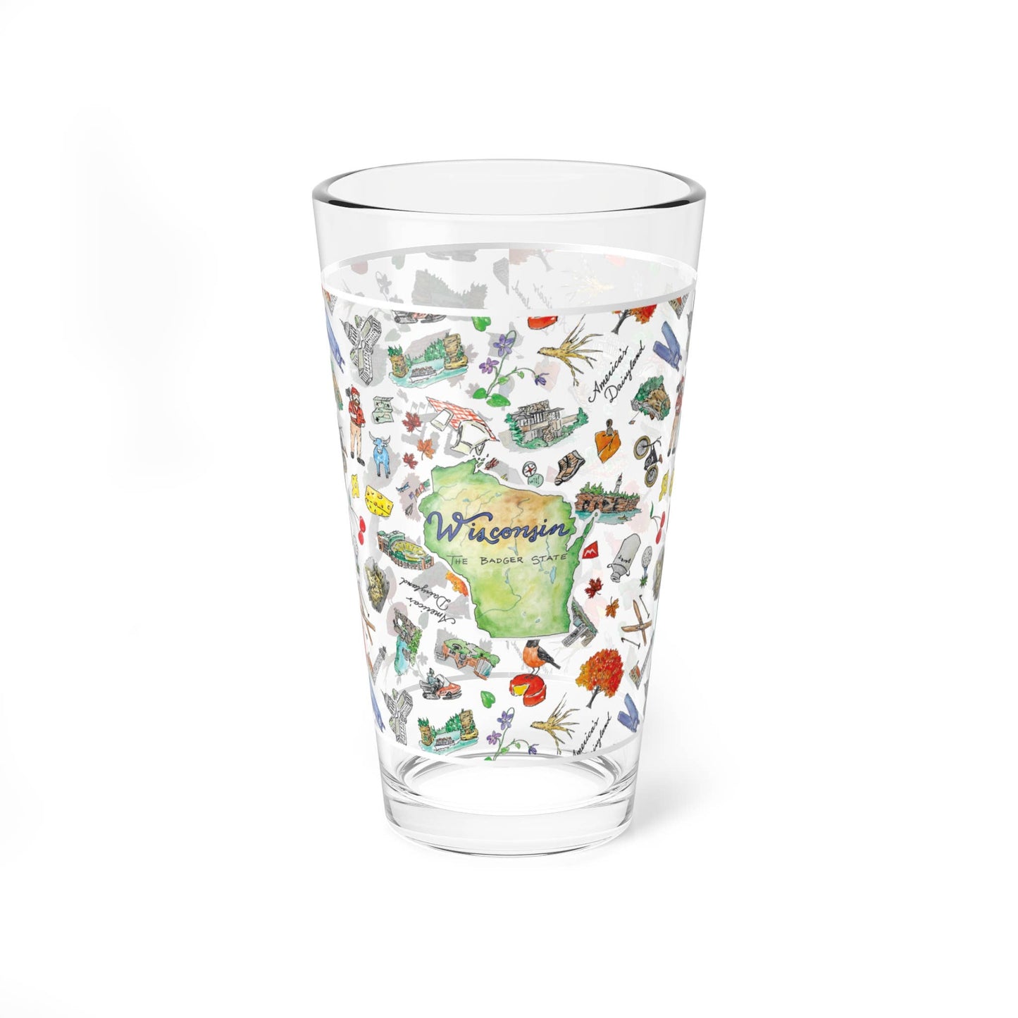 Pippa Wisconsin Pint Glass
