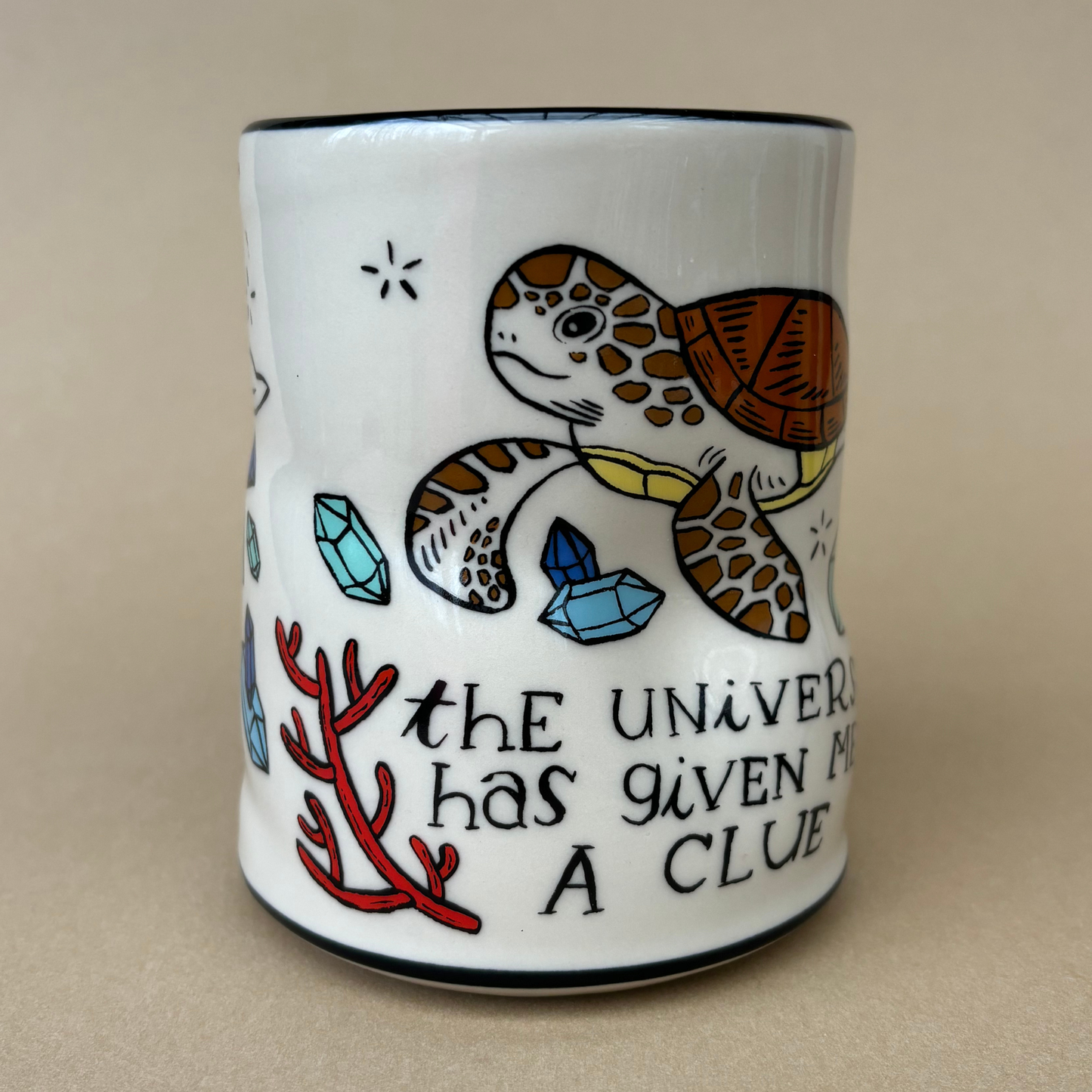 Lucky Sea Turtle Cup - XLarge Ceramic Mug