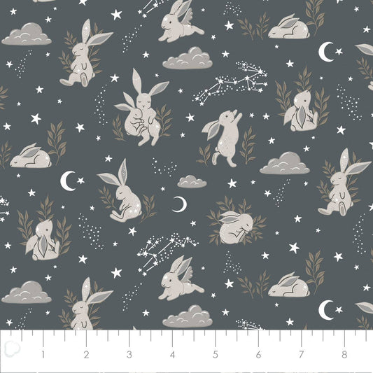 Fleece and Flannel 2024-Bunny Dreams-Grey- Flannel: Grey