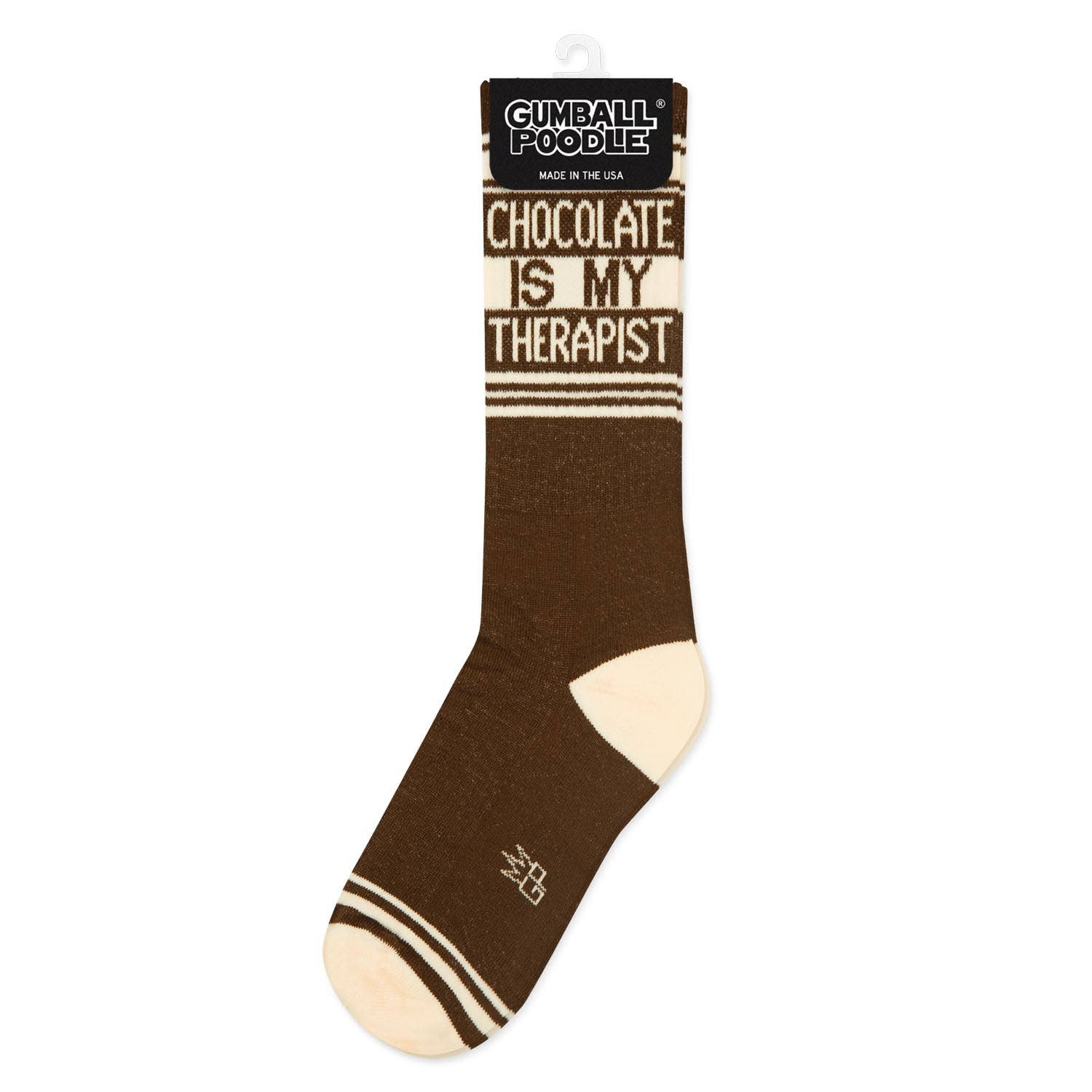 Chocolate Is My Therapist Gym Crew Socks - The Regal Find