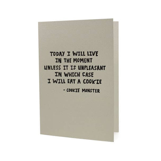 Cookie Monster Quote Letterpress Card - The Regal Find