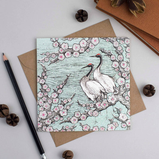 Cranes Greeting Card - The Regal Find