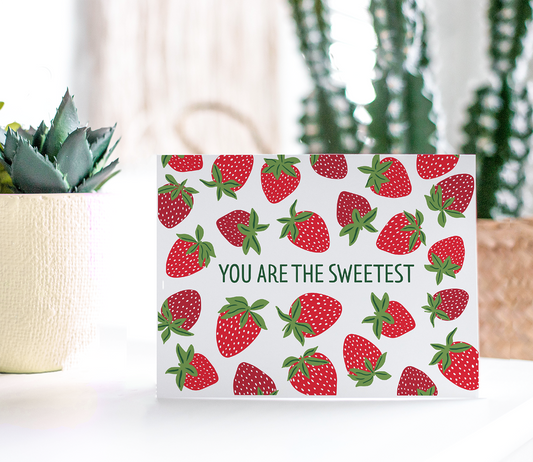 Sweetest Strawberry Love & Thank You Card
