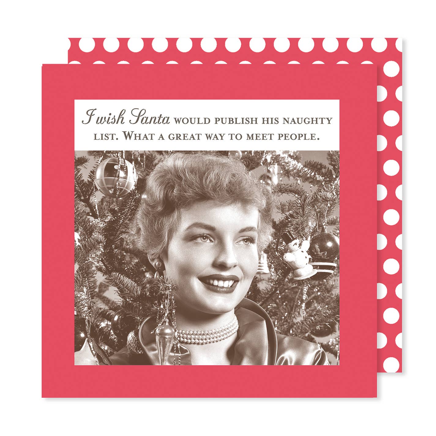 Naughty List Holiday Napkin