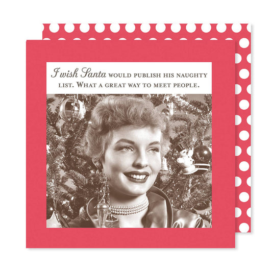 Naughty List Holiday Napkin