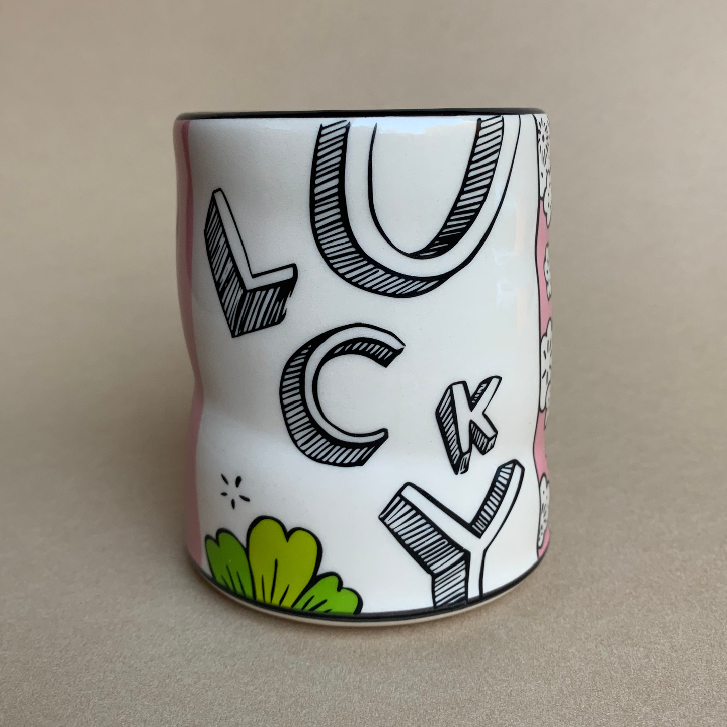 Lucky Pig Cup - Large Ceramic Mug