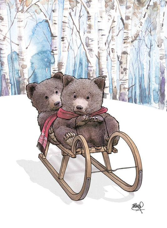 Teddy Sleddy #171 - vertical: Single Card
