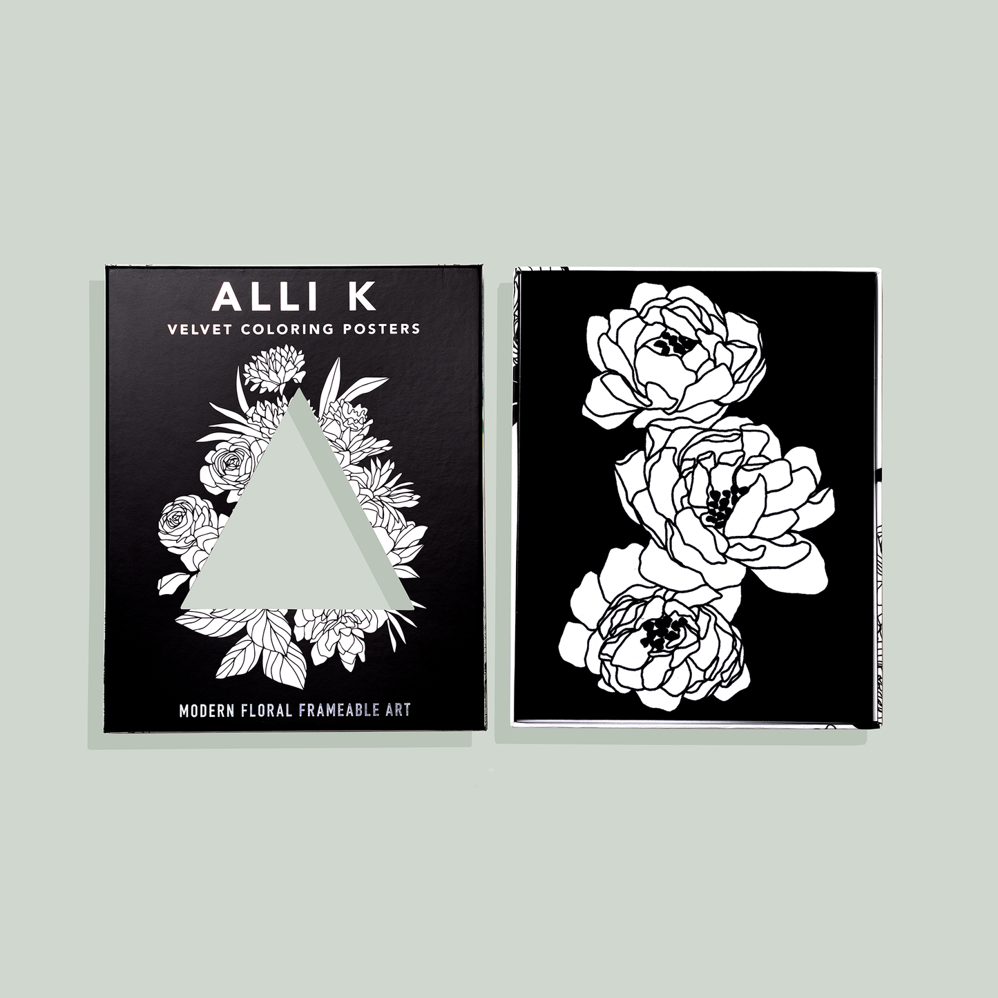 Velvet Coloring Posters: Modern Floral Frameable Wall Art