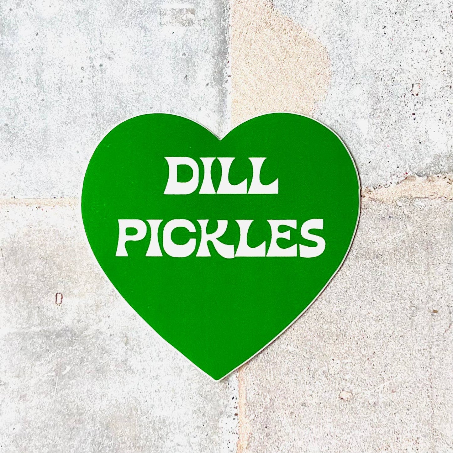 Dill Pickles Heart Sticker green restaurant deli gifts - The Regal Find