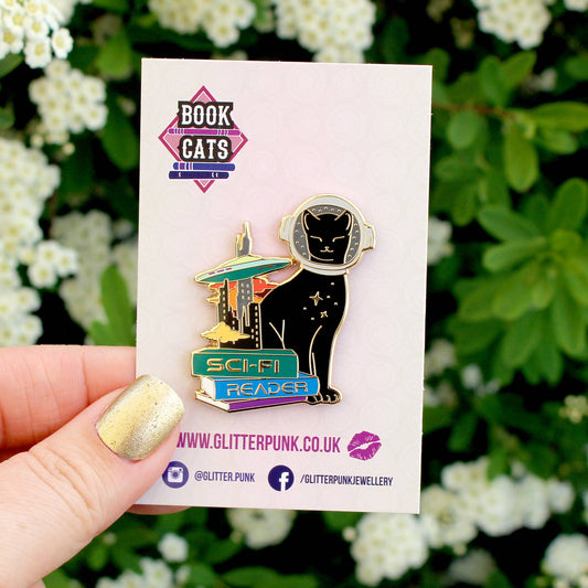 SciFi Cat Enamel Pin