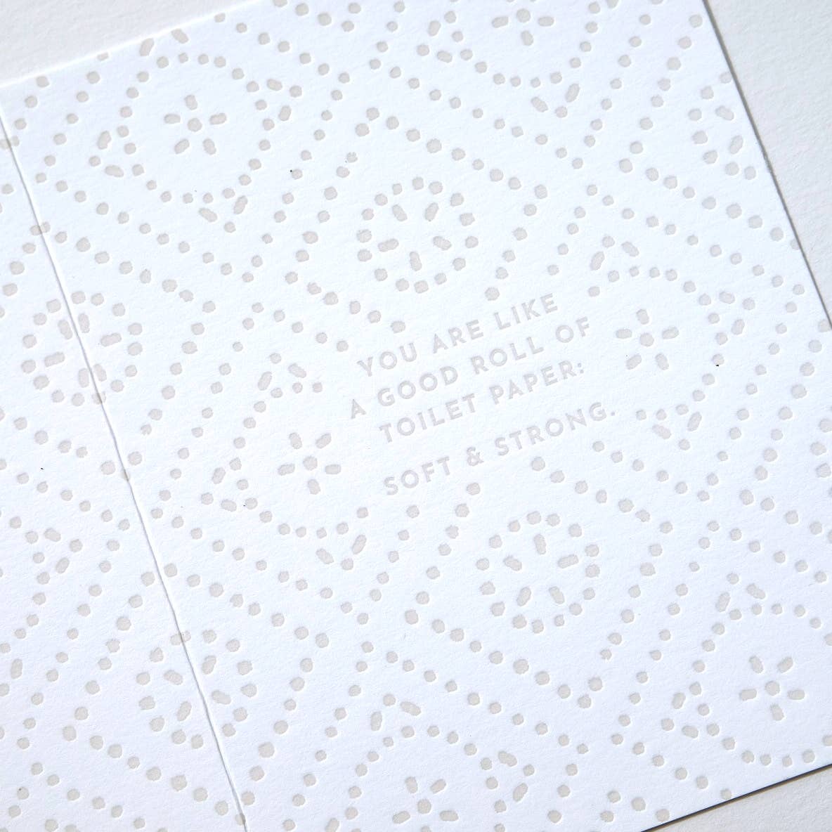 Soft & Strong Letterpress Greeting Card