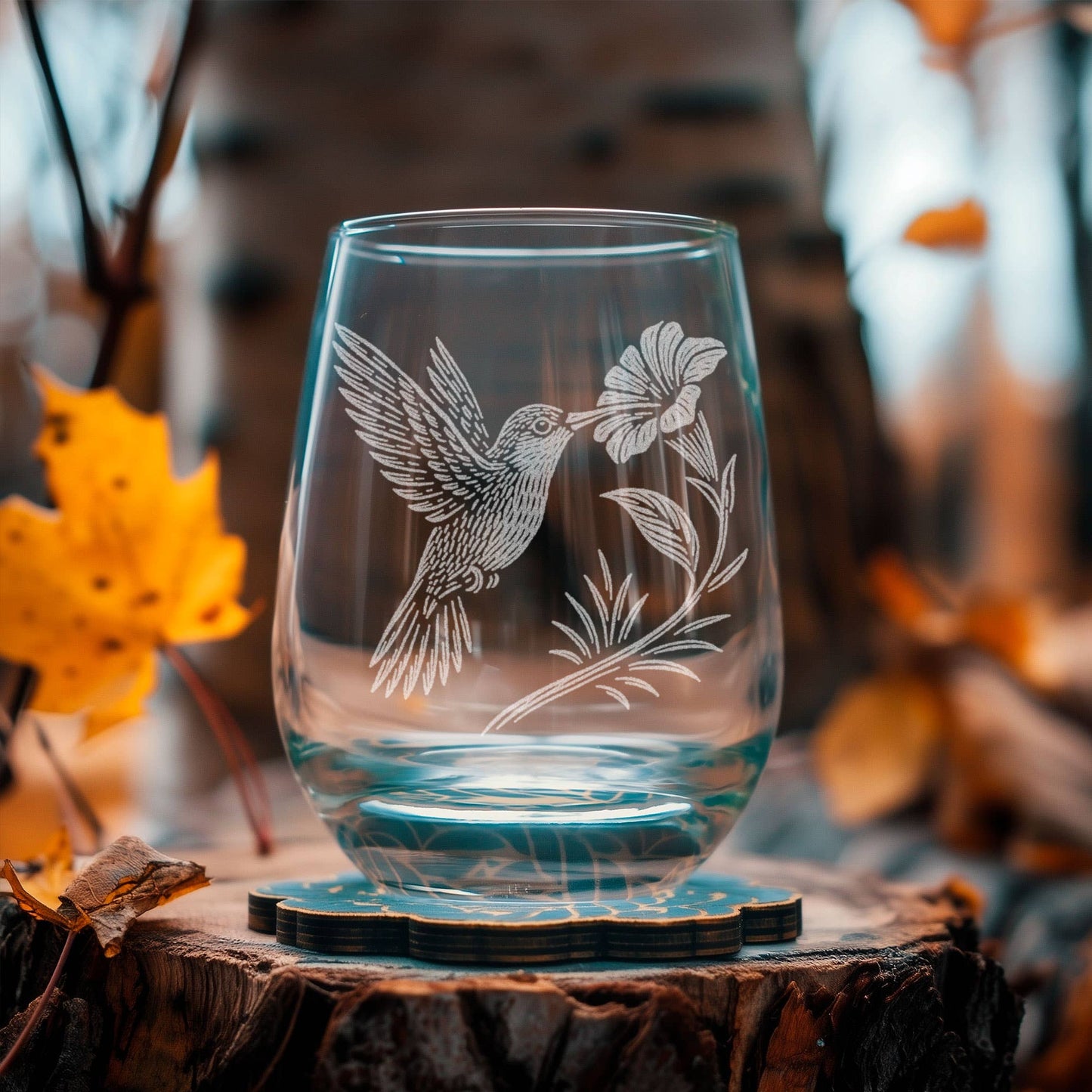 Hummingbird Glasses: Stemless Wine