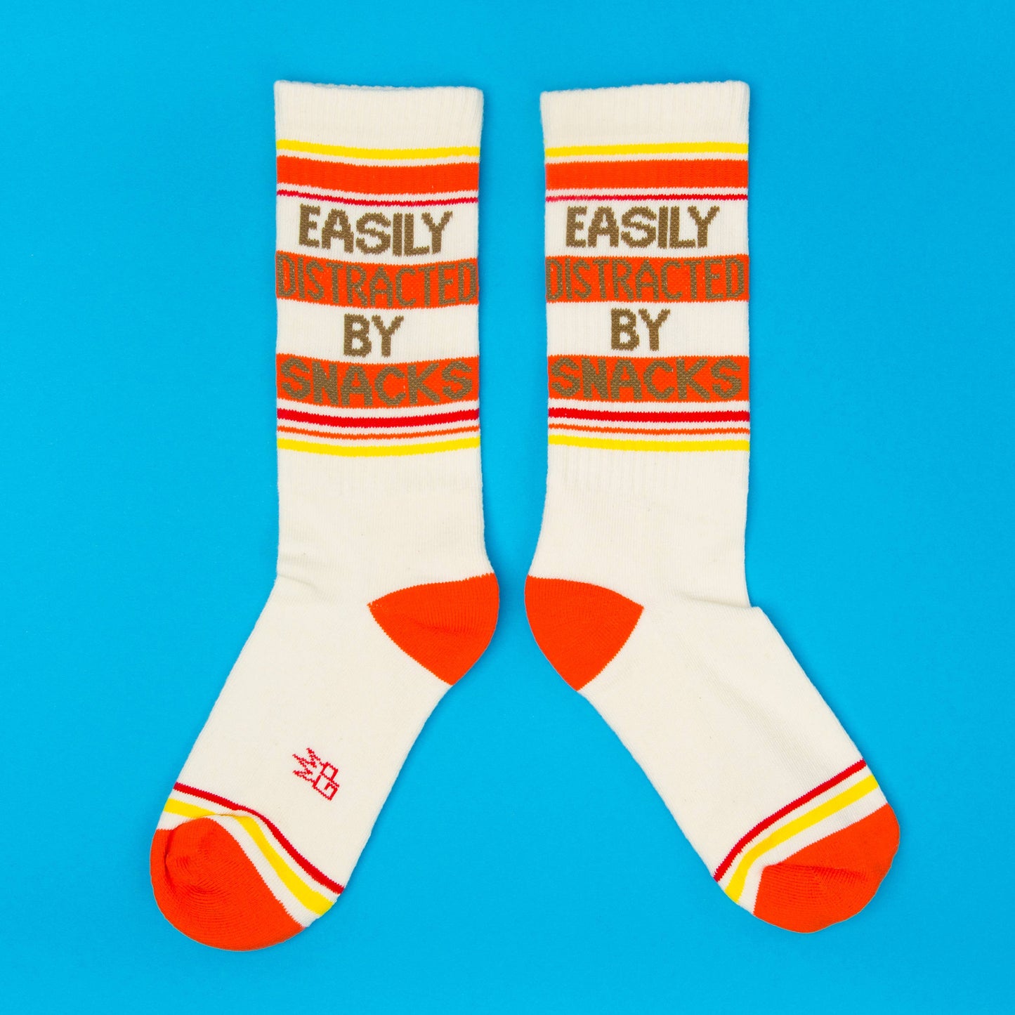 Easily Distracted By Snacks Gym Crew Socks