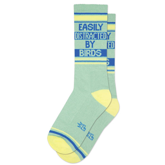 Easily Distracted By Birds Gym Crew Socks - The Regal Find
