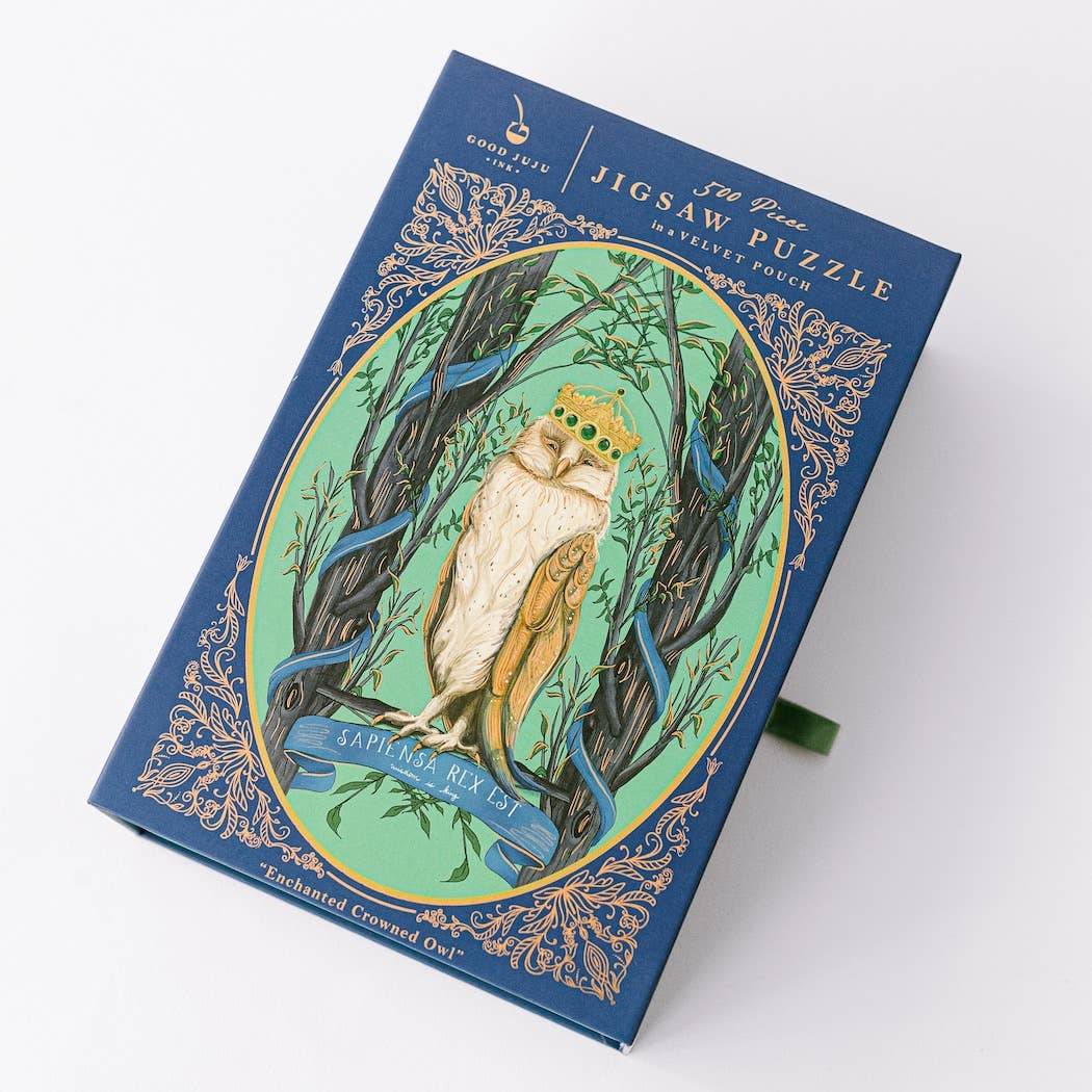 Enchanted Crowned Owl Cameo Puzzle - The Regal Find