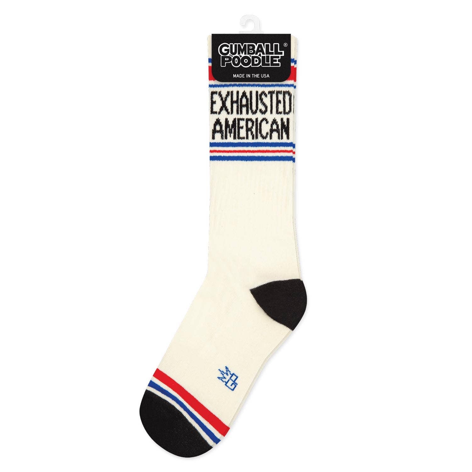 Exhausted American Gym Crew Socks - The Regal Find