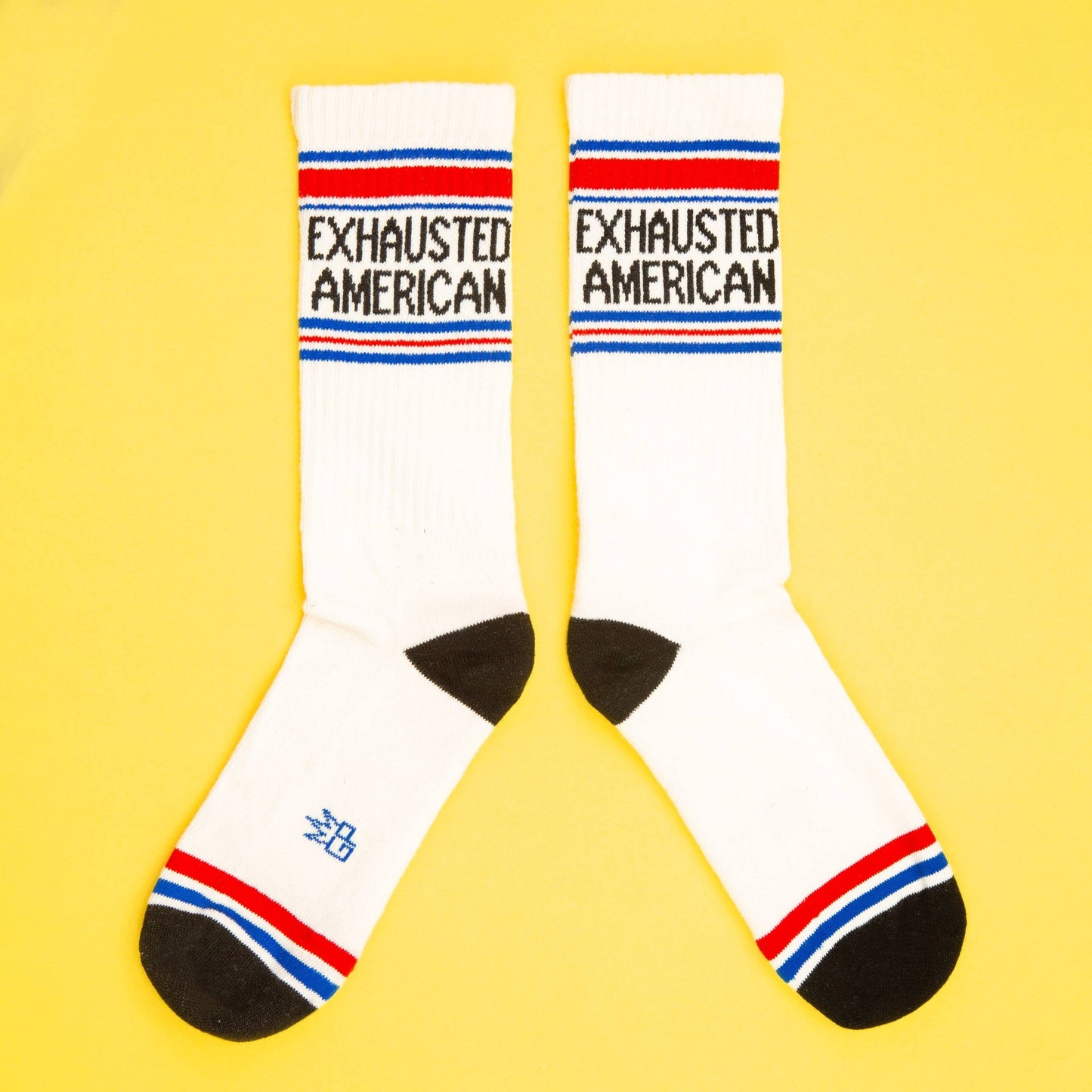 Exhausted American Gym Crew Socks - The Regal Find