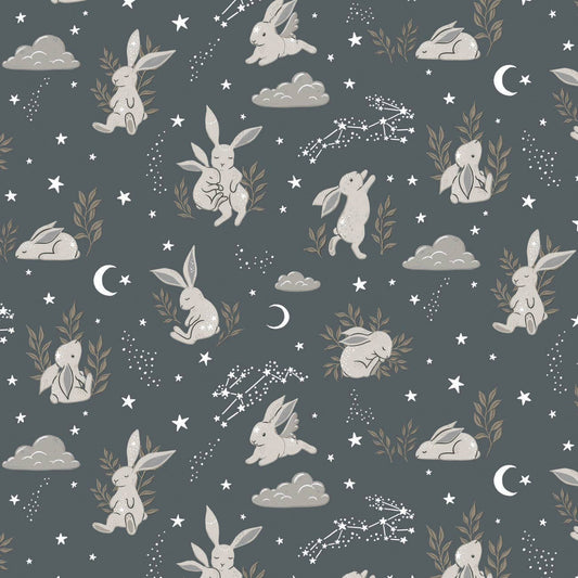 Fleece and Flannel 2024-Bunny Dreams-Grey- Flannel: Grey