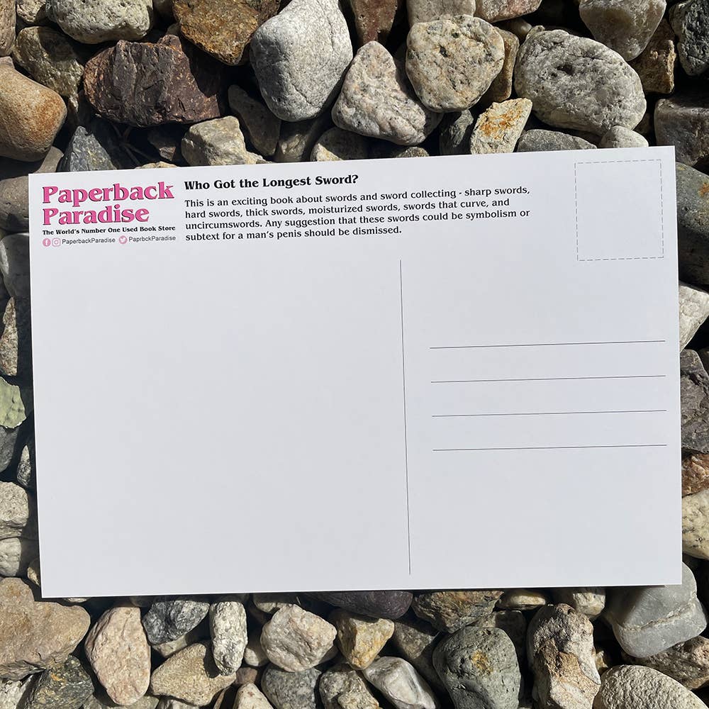 Who Got the Longest Sword Postcard