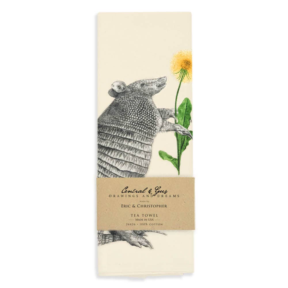 "Tuck Sawgrass" Nine Band Armadillo Tea Towel