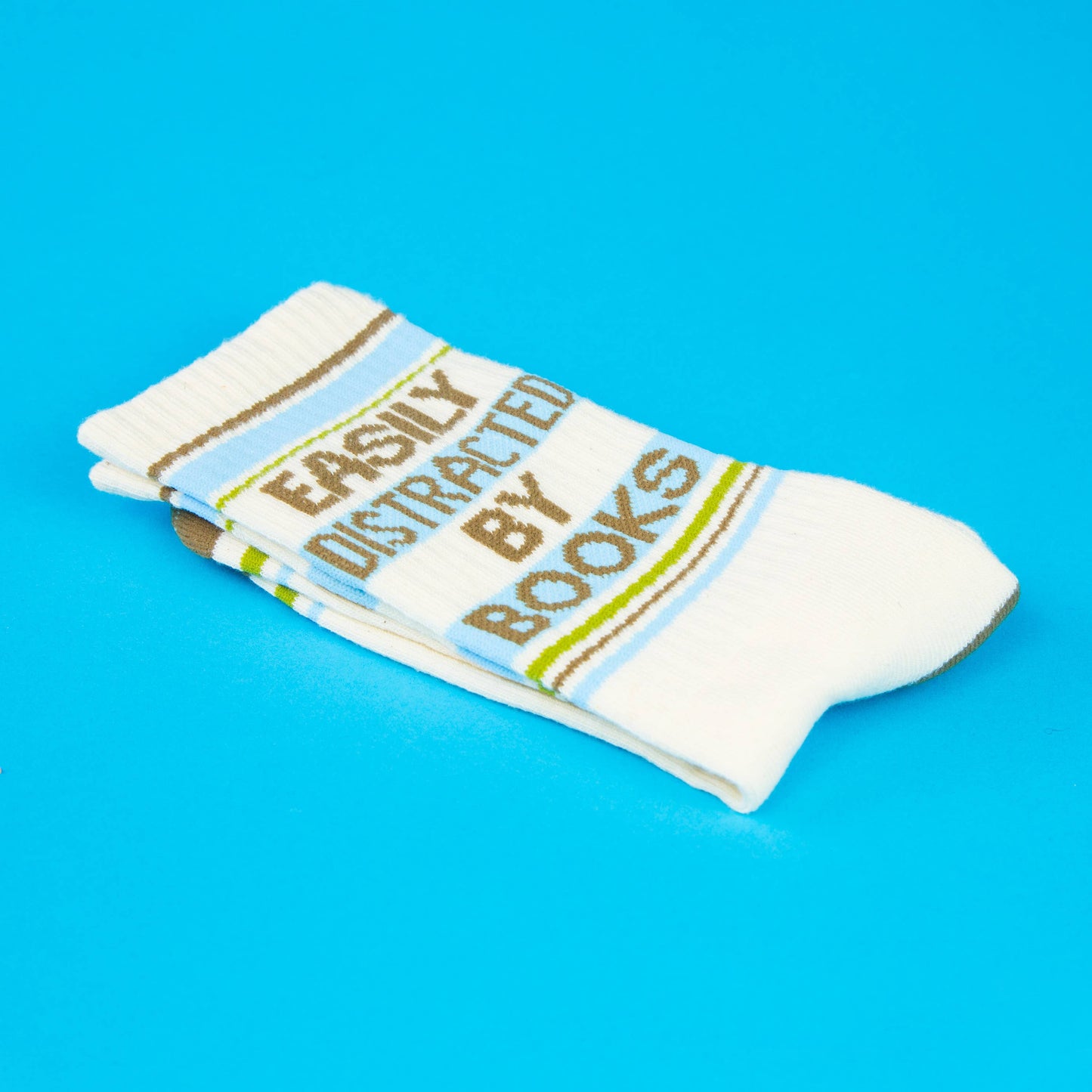 Easily Distracted By Books Gym Crew Socks