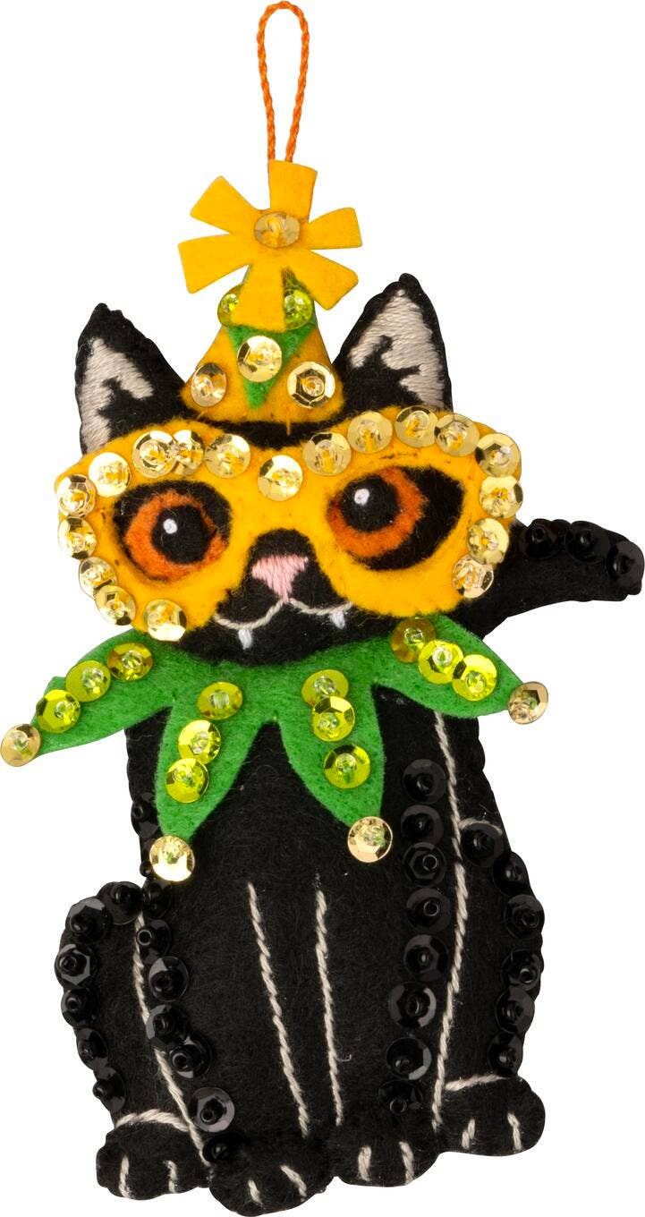 Bucilla Purrfectly Spooky Felt Ornament Kit - Set of 6