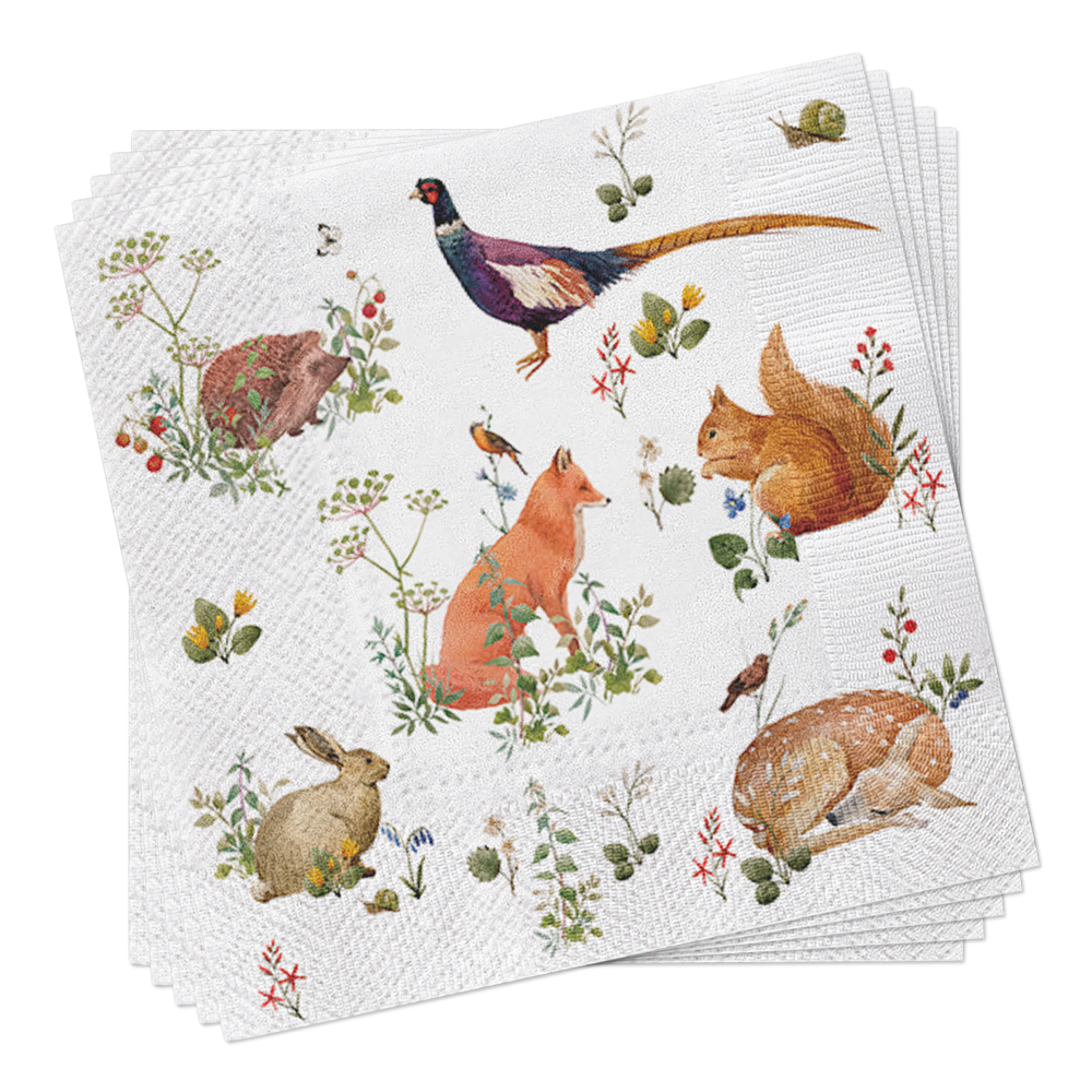 Wild Forest Animals Paper Lunch Napkins
