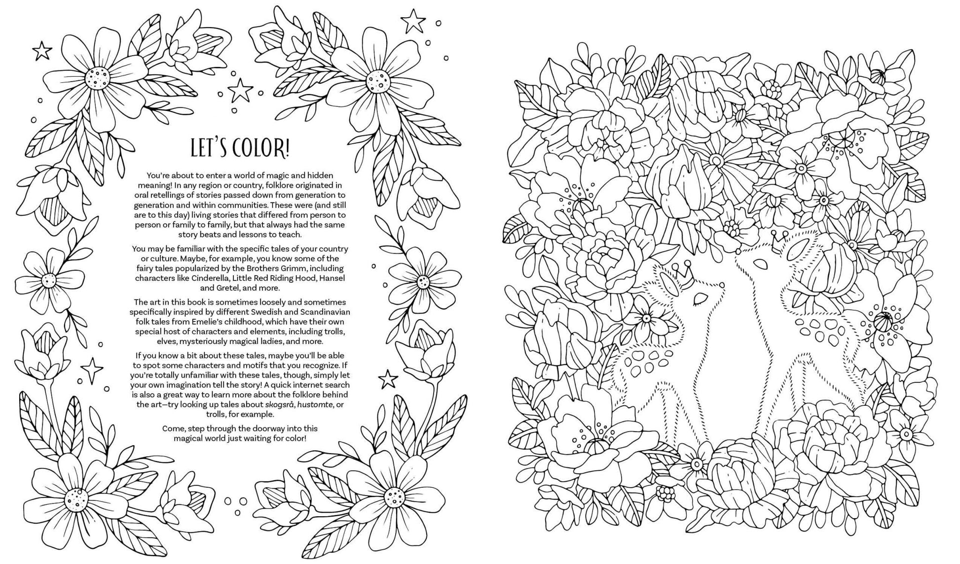 Fairy Tales & Folklore Coloring Book - The Regal Find