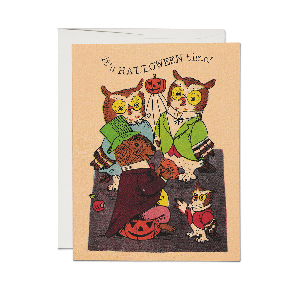 Halloween Time greeting card: Single