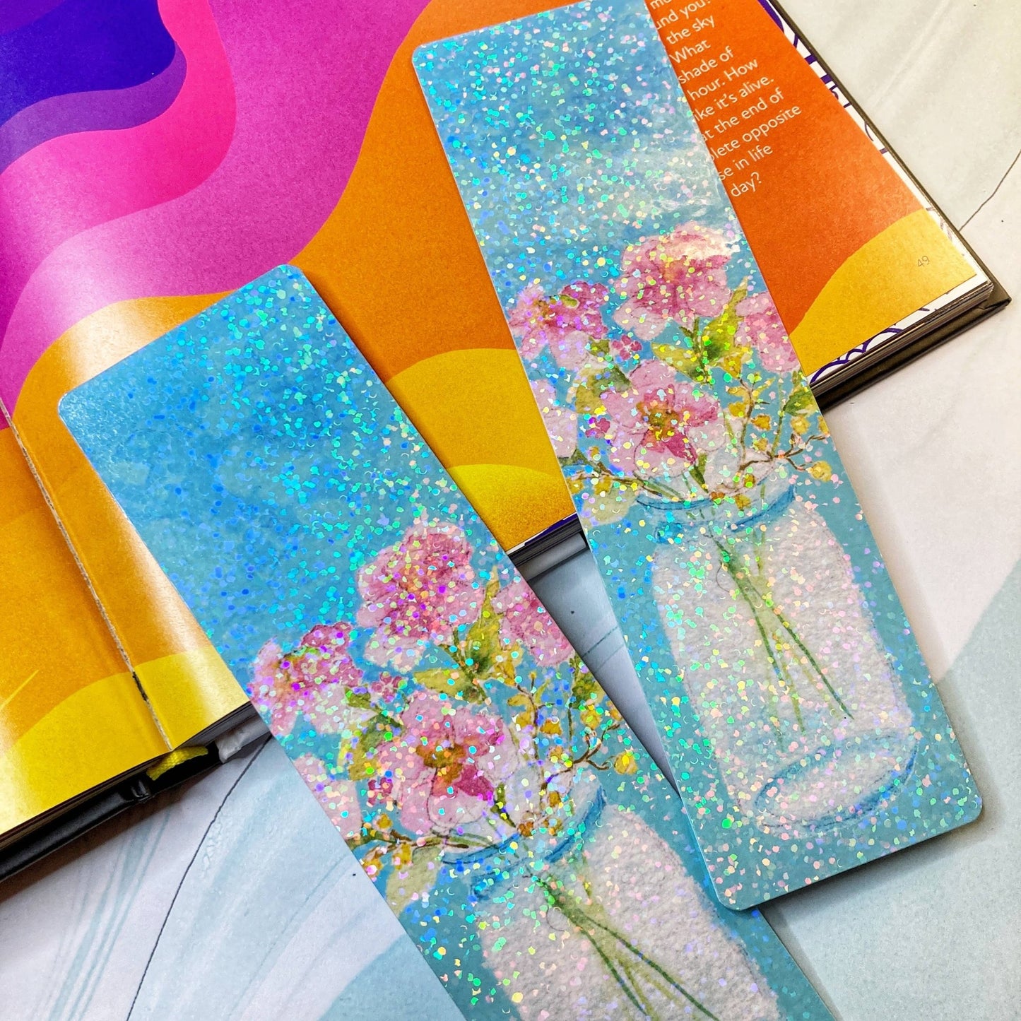 Floral Mason Jar Bookmark - The Regal Find