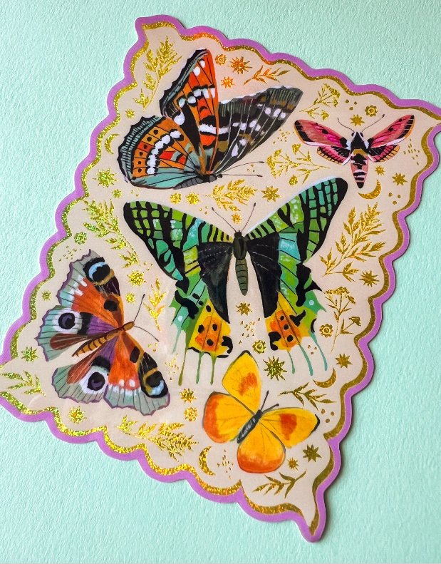 Fly Away Glitter Sticker - The Regal Find