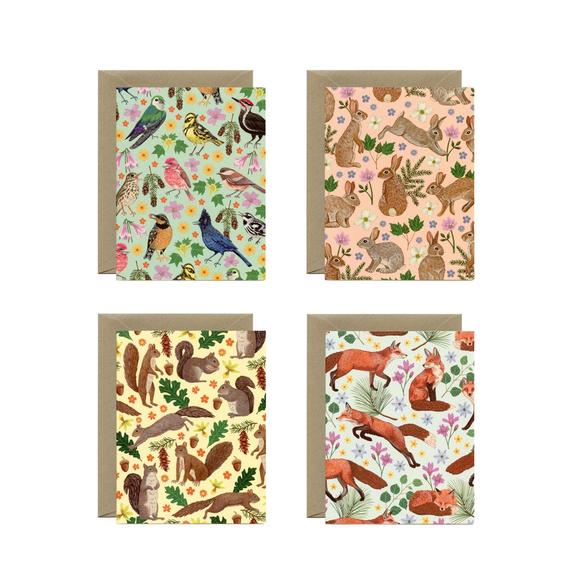 Forest Animals Everyday Stationery Cards - Variety Boxed Set - The Regal Find