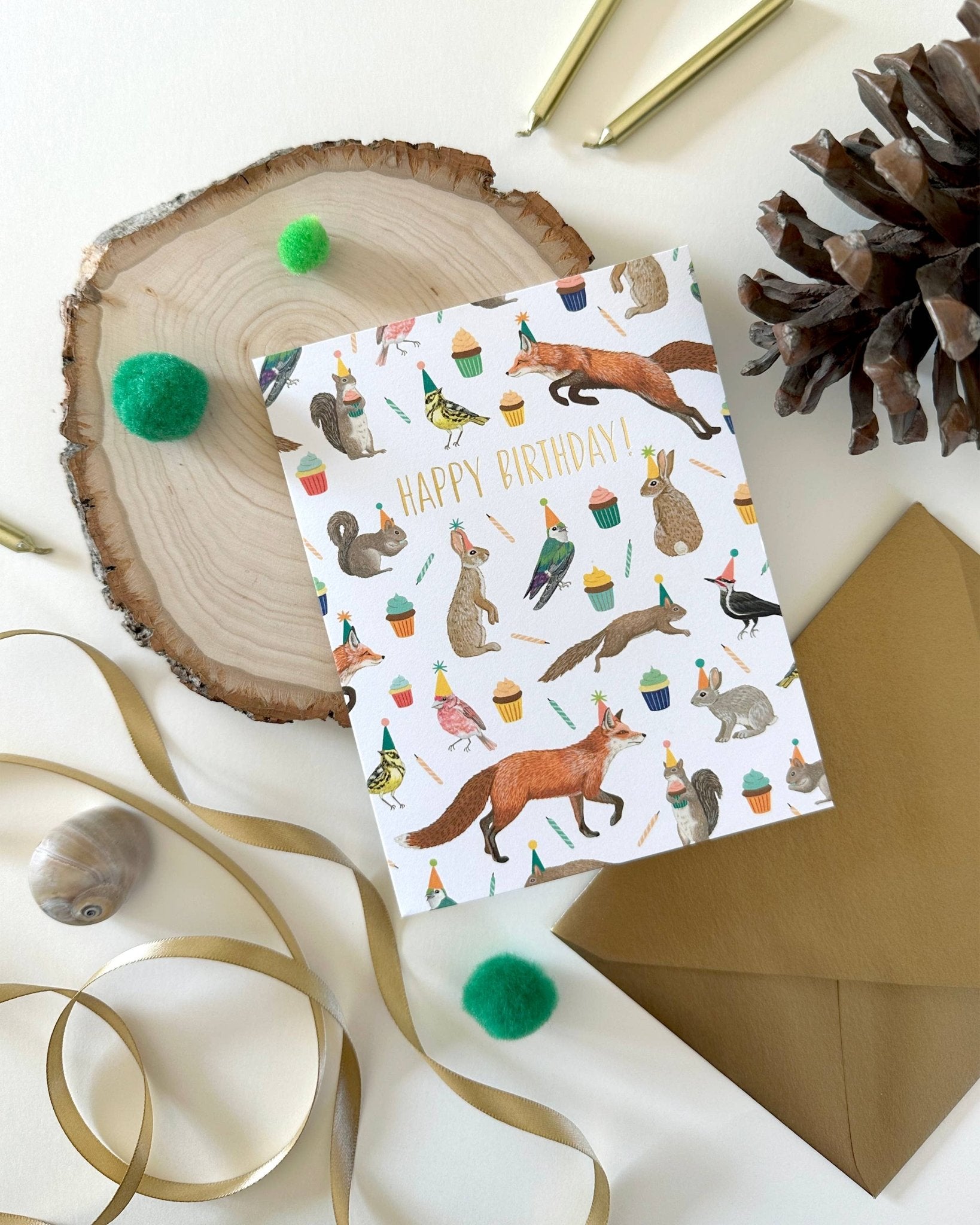 Forest Animals Galore Birthday Card *Foil Stamped* - The Regal Find